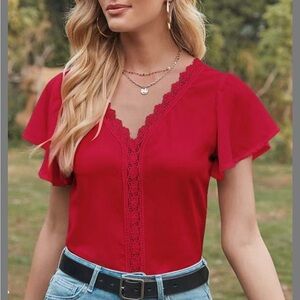 Cinnie Red Top NWOT